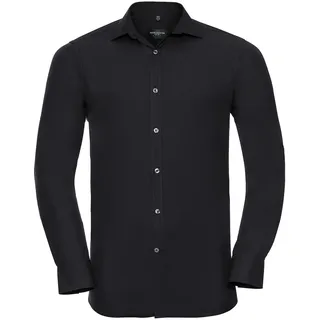 Russell Collection Ultimate Stretch Hemd  Langarm, black, 4XL