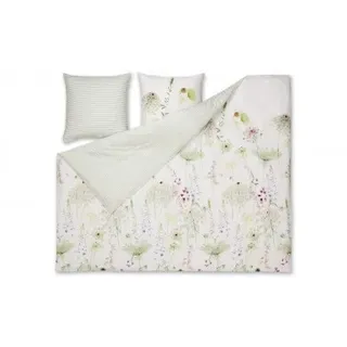 Estella Meadow Mako-Satin grün 200 x 200 cm + 2 x 80 x 80 cm