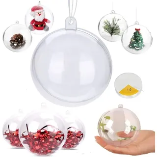 Minkurow Weihnachtskugeln 10er Set, Durchsichtige Kunststoffkugeln Für Weihnachten, Pessach, Geburtstag (packung 10/6cm)