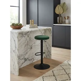KADIMA DESIGN Barhocker Samt 58 - 79 cm Grün
