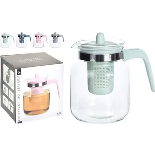 EXCELLENT HOUSEWARE 76320 Teekanne aus Glas, transparent, 1,5 l