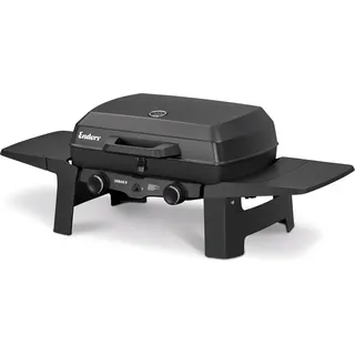 Enders Gasgrill Urban II, Tischgrill, Grillen-, Kochen- und Backen Funktion, 2 Brenner Edelstahl, mit Grill-Thermometer, Balkon-, Camping-Grill,