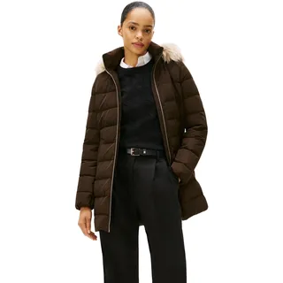 Tommy Hilfiger Slim Fit Daunenmantel mit abnehmbarem Kunstpelzbesatz, Mittelbraun, $listsize[$i].replace('"','"')