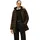 Slim Fit abnehmbarem Kunstpelzbesatz Mittelbraun listsize i replace
