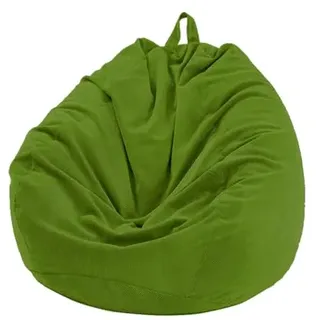 FANSU Sitzsack Waschbar, Sitzsack Ohne Füllung, Sitzsack-StuhlbezugIndoor Outdoor, Sitzsäcke für Kinder Erwachsene, Kordsamt Textile Aufbewahrung (85x110cm,Grün)