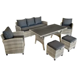 bellavista® Loungemöbelset 'Prato' Aluminium dunkelgrau 6-teilig