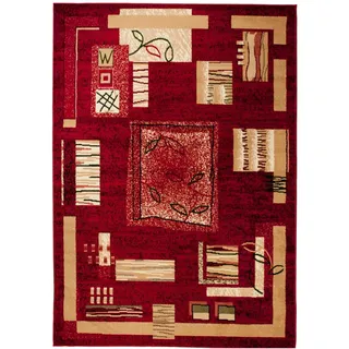 Tapiso Teppich 140 x 200 cm Rot/Beige