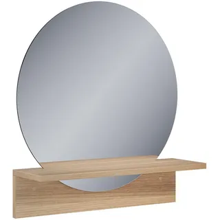 Vicco Badezimmerspiegel Elyra, Goldkraft Eiche, 50 x 54.5 cm mit Ablage, Vicco