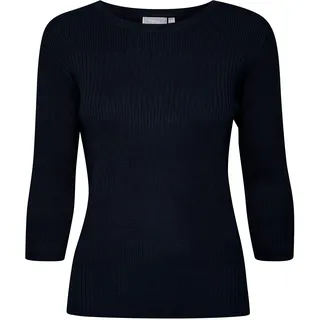 fransa FRFEGANIC 3 Pullover Strickpullover Damen Feinstrick Pullover mit Rundhalsausschnitt Regular-Fit, Größe:L, Farbe:Navy Blazer (193923) - L