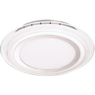 WOFI Deckenleuchte, 1-flammig, Serie Nancy, 1 x LED, 17.5 W, 220-240 V, Höhe 7.2 cm, Durchmesser 30 cm, Kelvin 3000, Lumen 1550, chrom 9276.01.01.0300