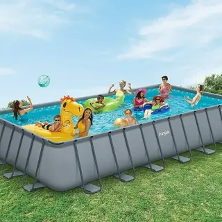 Funsicle Frame-Pool Oasis  (L x B x H: 732 x 366 x 132 cm, Grau, 29.470 l)