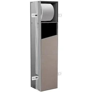 EMCO ASIS PLUS WC-Modul Unterputz I Einbau Klobürste & Toilettenpapierhalter Aluminium Unterputz 1 Tür (Anschlag rechts)