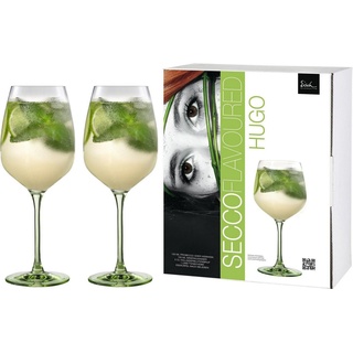 Eisch Weinglas Secco Flavoured, Kristallglas, (Hugo-Glas), bleifrei, 640 ml, 2-teilig grün|weiß