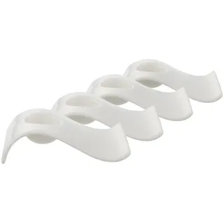 Villeroy & Boch 10-2525-1955 NewWave Eierbecher Premium Geschwungener Form, Porzellan, Weiß, 23.3 x 13.9 x 5.5 cm, 4 Einheiten