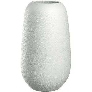 LEONARDO Vase Trogolo, Weiß, Keramik, 17.00x30.00x17.00 cm, handgemacht, zum Stellen, Dekoration, Vasen, Keramikvasen