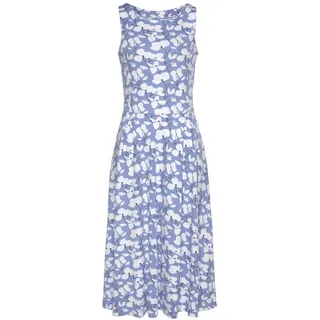 Beachtime Midikleid Damen blau-creme-bedruckt Gr.42
