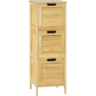 EUGAD Badezimmerschrank schmal 30 x 89 x 30 cm Beige
