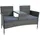 Polyrattan 58 x 84 x 58 cm Grau