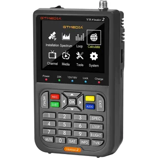 V8 Finder2 Satellitenzeiger, Sat-finder-messgerät, Digitaler Satellitensignal-locator Für Dvb-s2x/s2/s-satellitenschüssel-einstellung, 3,5 Zoll Lcd Hd H.264, 7,4 V/4000 Mah