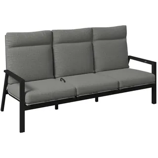 Amatio Pro 3-Sitzer-Bank, Anthrazit, Grau, Metall, Textil, Füllung: Schaumstoff, 196x97x87 cm, Esszimmer, Bänke, Sitzbänke