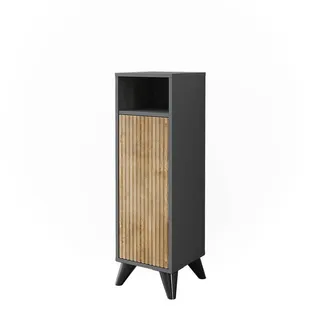 Vicco Leano Midischrank 30 x 97 cm Anthrazit/Bergeiche