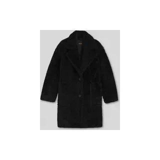 Regular Fit Teddy-Mantel mit großen Taschen Modell 'CATEDY', Black, 44