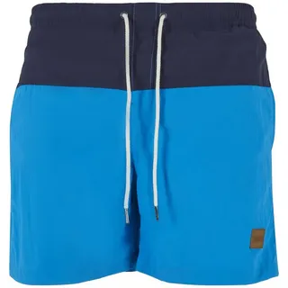 URBAN CLASSICS Badeshorts Urban Classics Block Blau/Türkis L