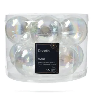 Christmas Decorations 10 Stück - glänzend Christbaumkugeln Weihnachtsbaumkugeln Christbaumschmuck Weihnachtsbaumschmuck Deko Transparent irisierend