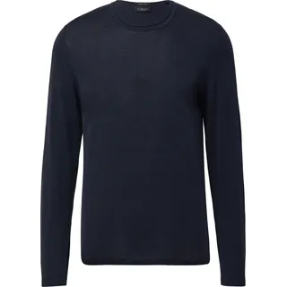 Leichter Feinstrick-Pullover aus reiner Baumwolle - blau - L