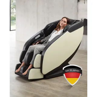 Massagesessel WELCON Prestige II Longlife Kunstleder schwarz / weiß - Schwarz/Weiß