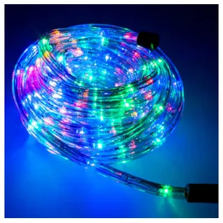 Trade-Shop LED-Lichterschlauch Helles LED Lichtband Lichtschlauch 36 LED/M für Wohnung, RGB 60m, Länge des Stromkabels: ca. 40cm / Set mit Endkappe und Montageclips 60 m