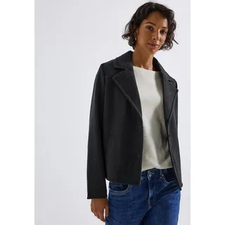 STREET ONE Kurze Cosy Reversjacke Schwarz 46