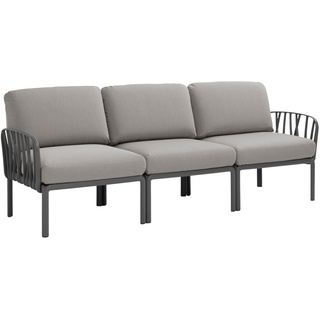 Komodo Gartensofa 3-Sitzer, anthrazit / grigio