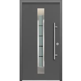 Splendoor Haustür »Passivedoor Premium RC2«, anthrazit, BxH: 1100 x 2100 mm, Rechts - grau