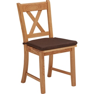 SCHÖSSWENDER Stuhl »Königsee«, (Set), 2 St Polyester, Gestell aus Massivholz, braun, Stühle, 97190453-0 B/H/T: 46 cm x 90 cm x 52 cm