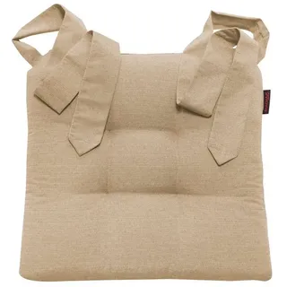Magma Heimtex Sitzkissen Fino Schleifenband Stuhlauflage Rattanstühle, extra dick Schleifenband beige