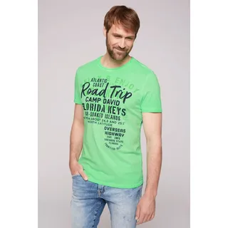 CAMP DAVID T-Shirt mit auffälligen Front-Schriftzügen grün M