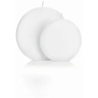INNA-Glas Formkerze Kerzenrohling Doppelscheibe SHILOH, weiß, 17cm, Ø21,5cm weiß