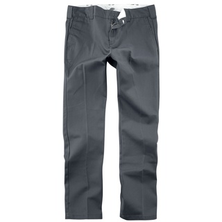 Dickies Chino - Slim Fit Work Pant WE872 - W32L34 bis W40L34 - für Männer - Größe W34L34 - charcoal - W34L34