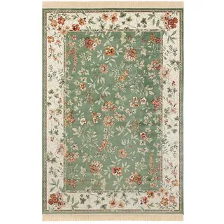 Nouristan Orient Flowers Kurzflorteppich 160 x 230 cm Grün