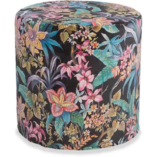 H.O.C.K. Sitzhocker H.O.C.K. Colourful Velvet Hocker rund Pouf ø45x45cm, Hocker, Barhocker & Sitzhocker, Pouf, Badhocker, Wohnzimmer Hocker blau|bunt|rosa