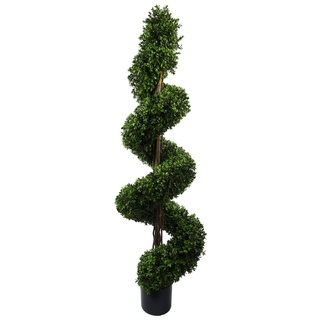 Leaf Geschützter künstlicher Formschnittbaum, 150 cm, Buxus Spirale, UV