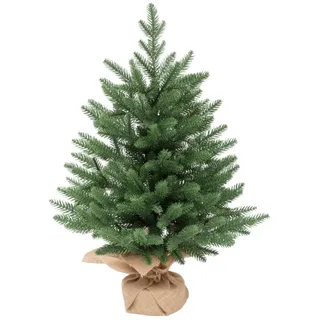 Oshhni Künstlicher Tischweihnachtsbaum, realistischer, Kleiner, künstlicher Weihnachtsbaum für Büro, Wohnzimmer, drinnen und draußen, 50 cm Fichte