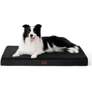 luxuskollektion Hundekissen orthopädisch L 91 x 69 cm schwarz