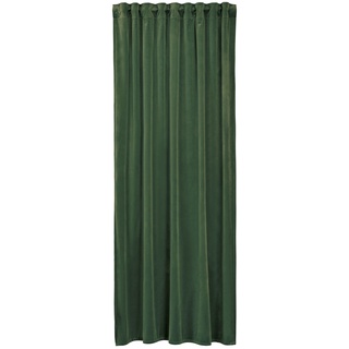 Gözze Verdeckter Schlaufenvorhang DANTE, Dunkelgrün - Polyester - 135 x 245 cm
