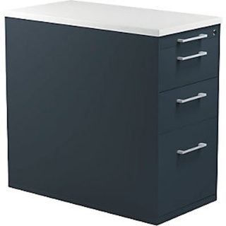 Schubladencontainer m.Sockel, H 720, 2 Schübe, 1 Hängereg., anthrazit-/lichtgrau