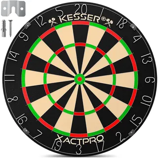 Kesser Dartscheibe Classic Sisal inkl. 9 Dartpfeilen mit Metallspitze