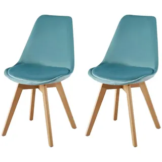 Set Aus Zwei Skandinavischen Fream Stühlen Mintgrün - Mintgrün