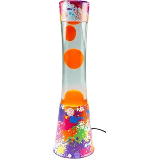 ChiliTec Lavalampe Dekoleuchte Tischleuchte mit Schalter 230V inkl. Leuchtmittel 40cm Bunt Orange