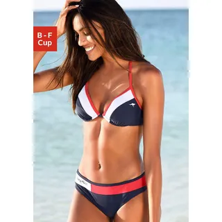 Bügel-Bikini KANGAROOS "Energy" Gr. 36, Cup E, blau (marine) Damen Bikini-Sets Ocean Blue mit Kontrasteinsätzen Bestseller